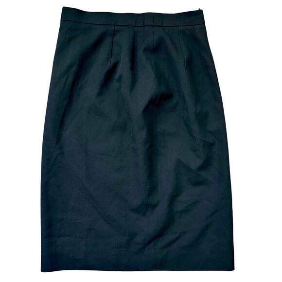 Vintage 100% Pure Virgin Wool Austin Reed Skirt Womens Black Pockets Midi Size 6 - Picture 1 of 9